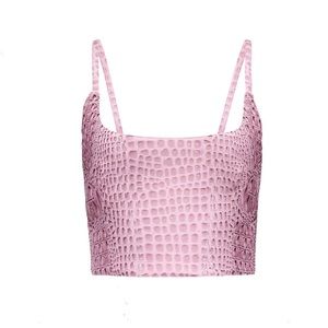 Mia Vesper FAUX CROC TINY TOP (LILAC)